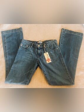 Allen Schwartz Vintage Low Rise Flare Leg Women’s Blue Denim Jeans - NWT